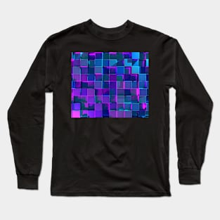 Chrome Cubes Pattern Long Sleeve T-Shirt